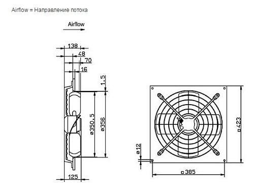 Systemair AW 355 D4-2-EX Systemair AW 355 D4-2-EX