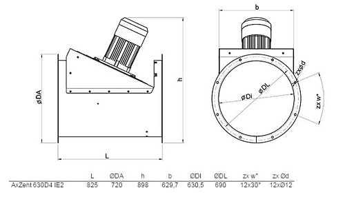 Systemair AxZent 630D4 IE2 Systemair AxZent 630D4 IE2