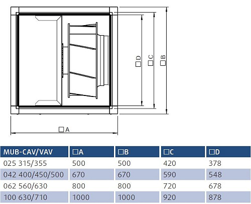 Systemair MUB-CAV/VAV 025 355EC Systemair MUB-CAV/VAV 025 355EC