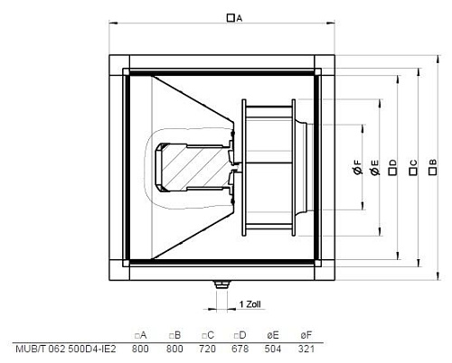 Systemair MUB/T 062 500D4 IE2 Systemair MUB/T 062 500D4 IE2