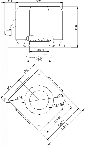 Systemair DVV 560D4-XL Systemair DVV 560D4-XL