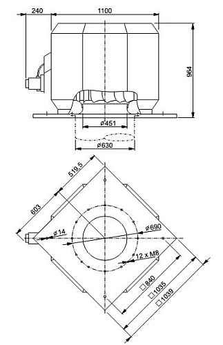 Systemair DVV 630D6-XL/F400 Systemair DVV 630D6-XL/F400