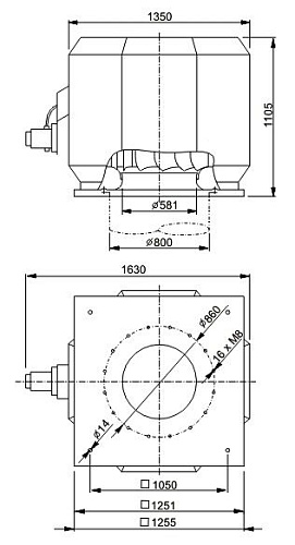 Systemair DVV 800D6-XL/F400 Systemair DVV 800D6-XL/F400